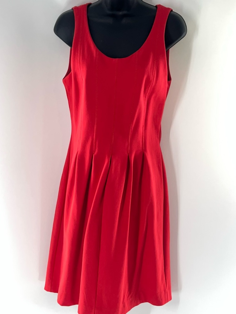 J. Crew Red Sleeveless Fit-and-Flare Mini Dress-Size 4